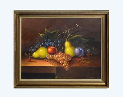 Lot 1122 - 20th Century Continental - Still Life with Cherries and Berries | acrylic