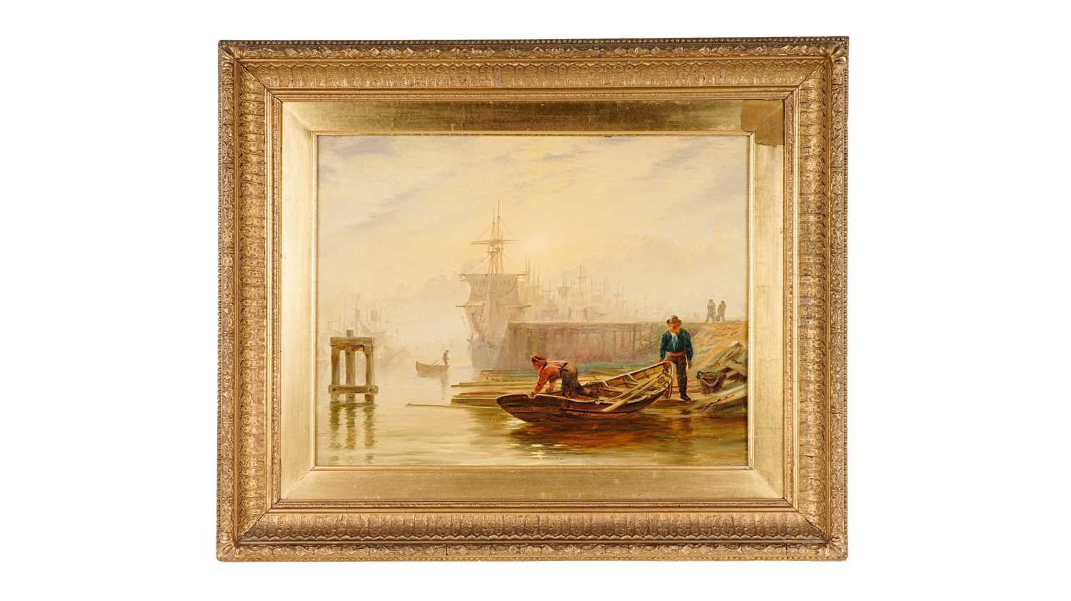 Lot 129 - Robert Jobling - The Quayside | oil