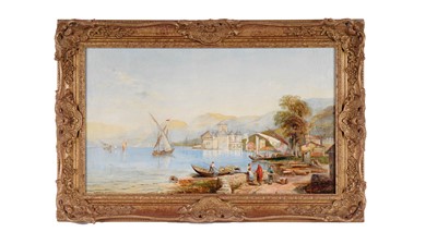 Lot 664 - After George Clarkson Stanfield RA - Lake Geneva and Chateau Chillon | oil