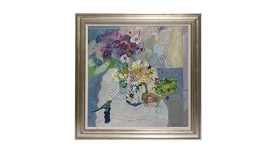 Lot 1300 - Brenda Lenaghan - Still Life with Spring Flowers | oil