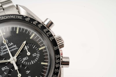 Lot 1044 - Omega Speedmaster Professional: a stainless steel cased manual wind chronograph wristwatch