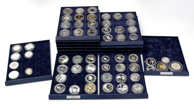 Lot 524 - Large collection of silver and silver plated collectors coins