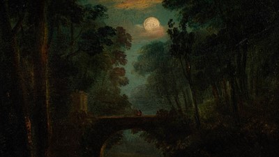 Lot 678 - John Wilson Carmichael - Moonlight, Daisy Bridge Near Barnard Castle | oil