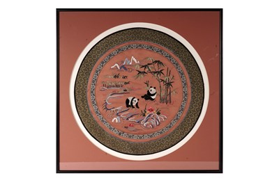 Lot 943 - Three Chinese Suzhou embroidery panels