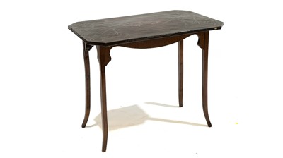 Lot 975 - An Arts & Crafts copper and oak side table, c1900