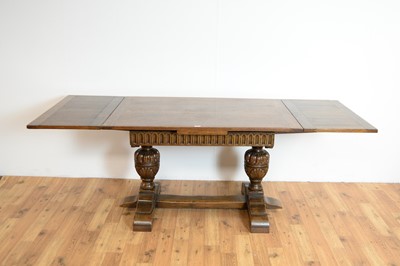 Lot 77 - Siesta by N.H Chapman of Newcastle upon Tyne: A 20th Century Jacobean Revival oak dining table
