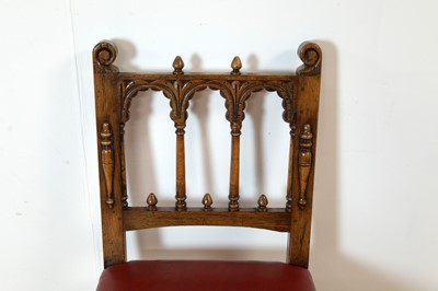 Lot 23 - A set of six 20th Century Jacobean Revival oak dining chairs