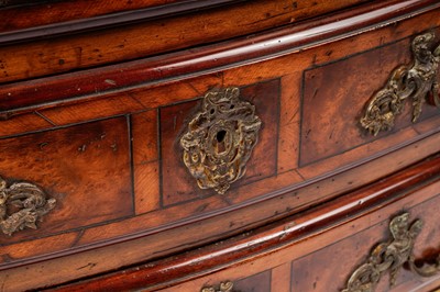 Lot 976 - A French Louis XV revival serpentine commode