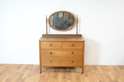 Lot 78 - A 20th century oak dressing chest