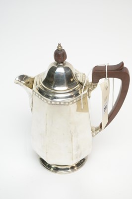 Lot 208 - A 1920s silver coffee pot, by Reid & Sons