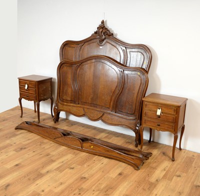 Lot 75 - A French oak bedroom suite