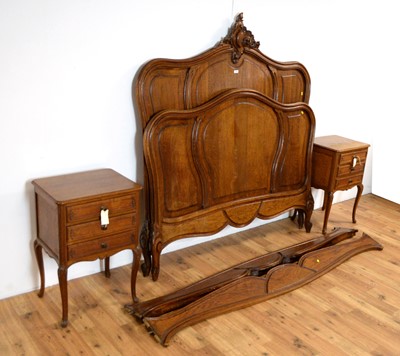 Lot 75 - A French oak bedroom suite