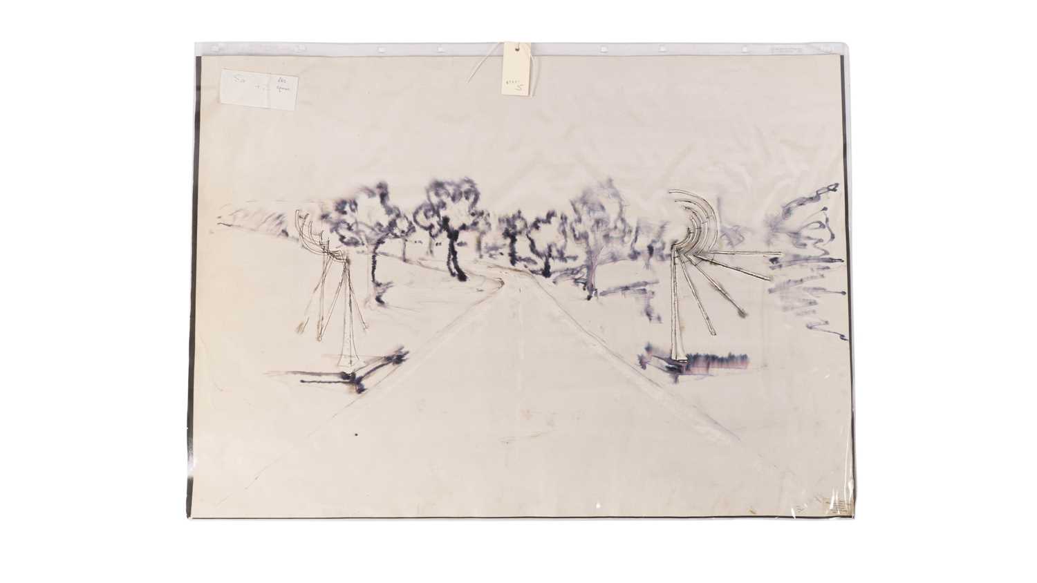 Lot 163 - Gilbert Ward - Conceptual designs for sculptures | watercolour