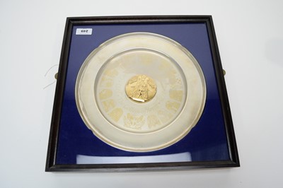 Lot 249 - Queen Elizabeth II Coronation 25th Anniversary silver plate
