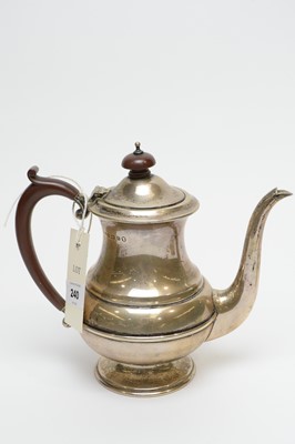 Lot 240 - A George V silver coffee service