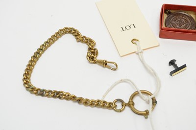 Lot 276 - A gold signet ring; and other jewellery