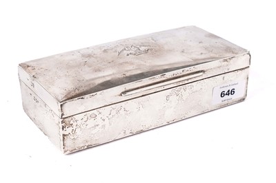 Lot 646 - A Victorian silver cigarette box