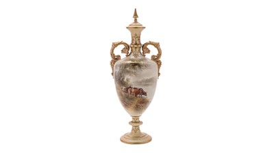 Lot 802 - Royal Worcester John Stinton Vase and cover
