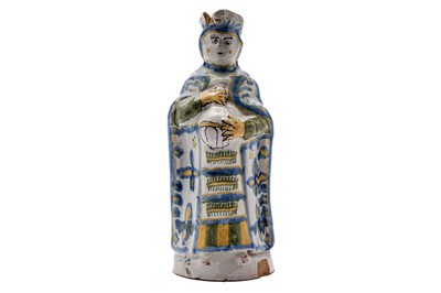 Lot 830 - Faience figural wine jug