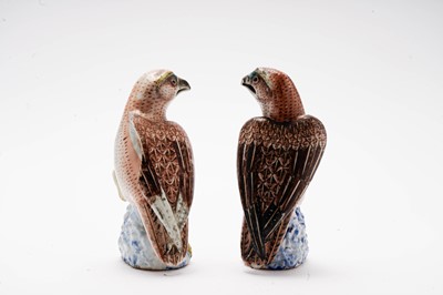 Lot 758 - A pair of Chinese export hawks