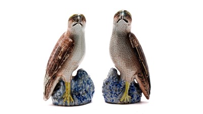 Lot 758 - A pair of Chinese export hawks