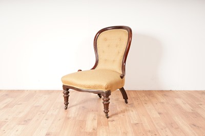 Lot 8 - A Victorian chaise longue together with a Victorian nursing chair