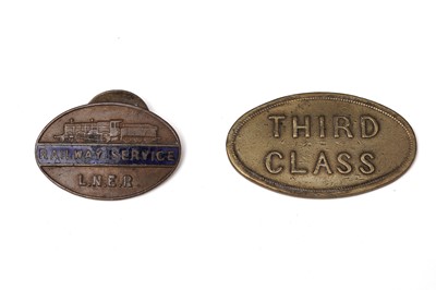 Lot 918 - Railway Lapel Badge and a 3rd Class Railway token