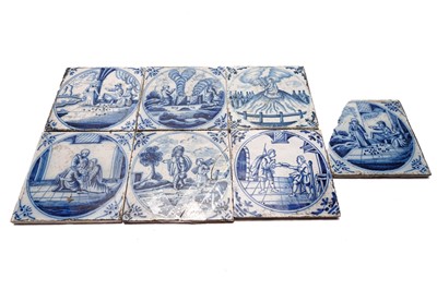 Lot 829 - Seven Dutch Delft tiles