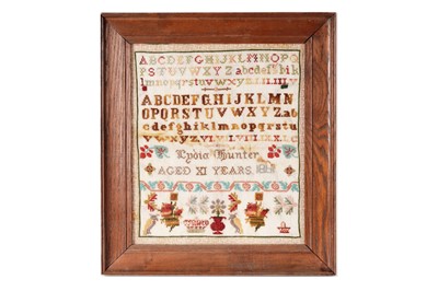 Lot 956 - A 19th Century needlework sampler worked by Lydia Hunter | 1861