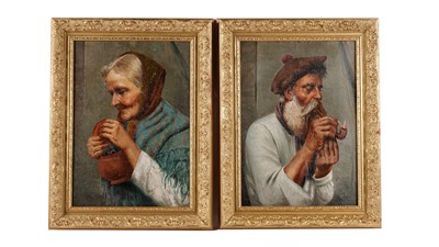 Lot 649 - Early 20th Century Continental - Portrait Pair of an Elderly Lady and Gentleman | oil