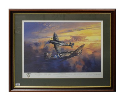Lot 250 - ‘Final Encounter’, a signed WWII print, by Michael Turner
