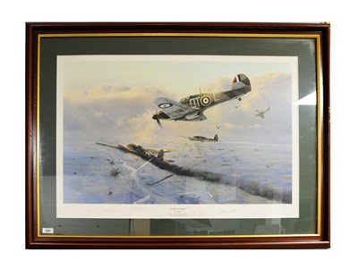 Lot 240 - ‘Hurricane Force’, a signed WWII print, by Robert Taylor