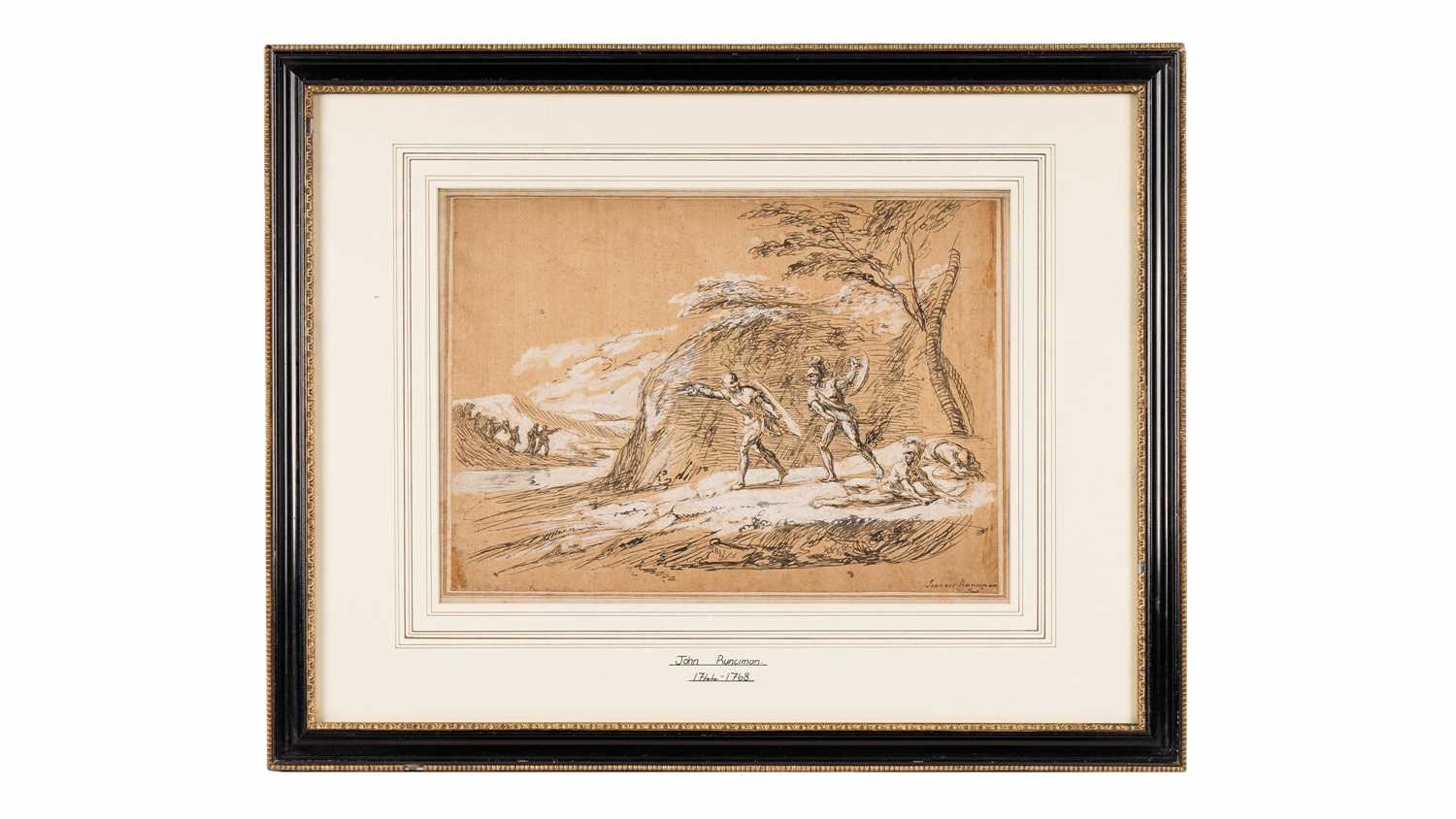 Lot 564 - John Runciman - Roman Soldiers in a Landscape | ink and gouache