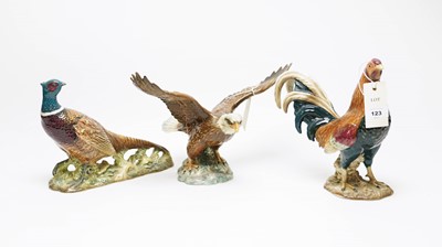 Lot 123 - Three Beswick ceramic bird figures