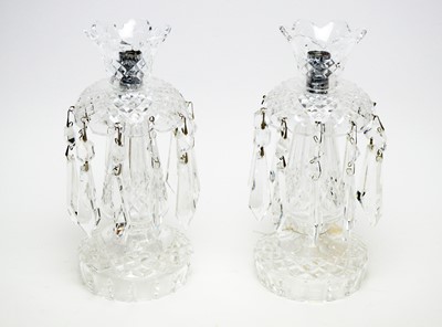 Lot 169 - A pair of Waterford Crystal lustre table lights