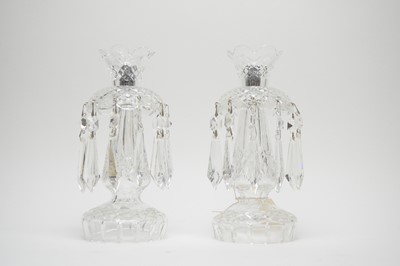 Lot 169 - A pair of Waterford Crystal lustre table lights