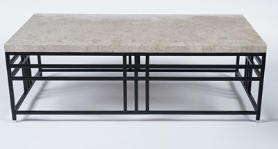 Lot 64 - Andrew White - A modern designer Italian marble style coffee table