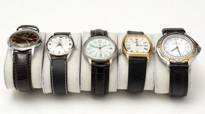 Lot 437 - Five wristwatches of Russian and other makers