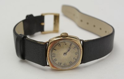 Lot 438 - A gold cased wristwatch and another