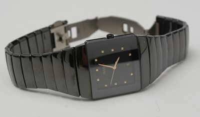 Lot 486 - Rado Diastar: a black ceramics-cased wristwatch
