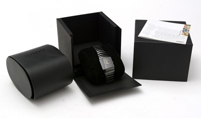 Lot 440 - Rado Diastar: a black ceramics-cased wristwatch