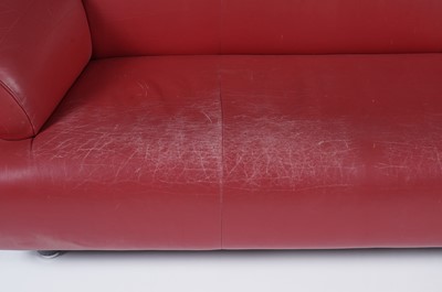 Lot 28 - Anita Schimdt for De Sede - Model DS91: red three seater sofa