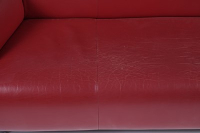 Lot 29 - Anita Schimdt for De Sede - Model DS91: red three seater sofa