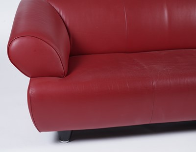 Lot 29 - Anita Schimdt for De Sede - Model DS91: red three seater sofa