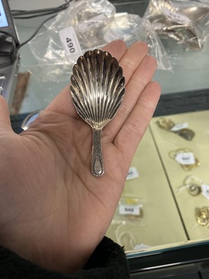 Lot 490 - Four silver tea caddy spoons