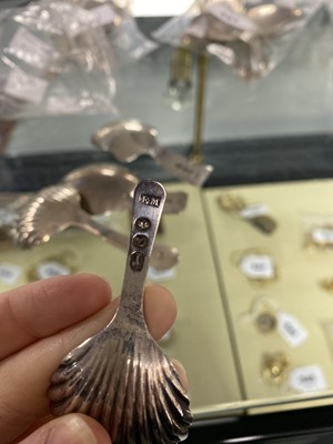 Lot 490 - Four silver tea caddy spoons