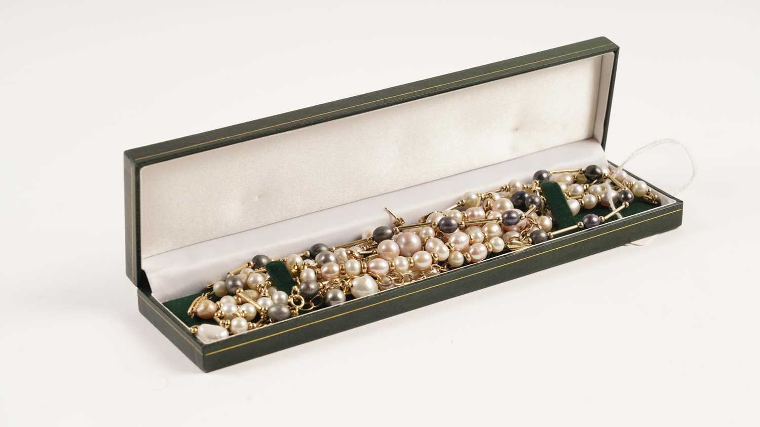 Lot 478 - A selection of cultured pearl necklaces, bracelets and earrings
