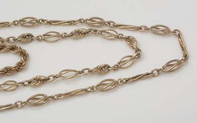 Lot 481 - Three 9ct yellow gold chain necklaces