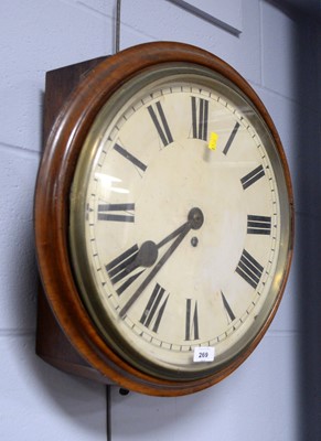 Lot 269 - A 19th Century walnut cased railway clock