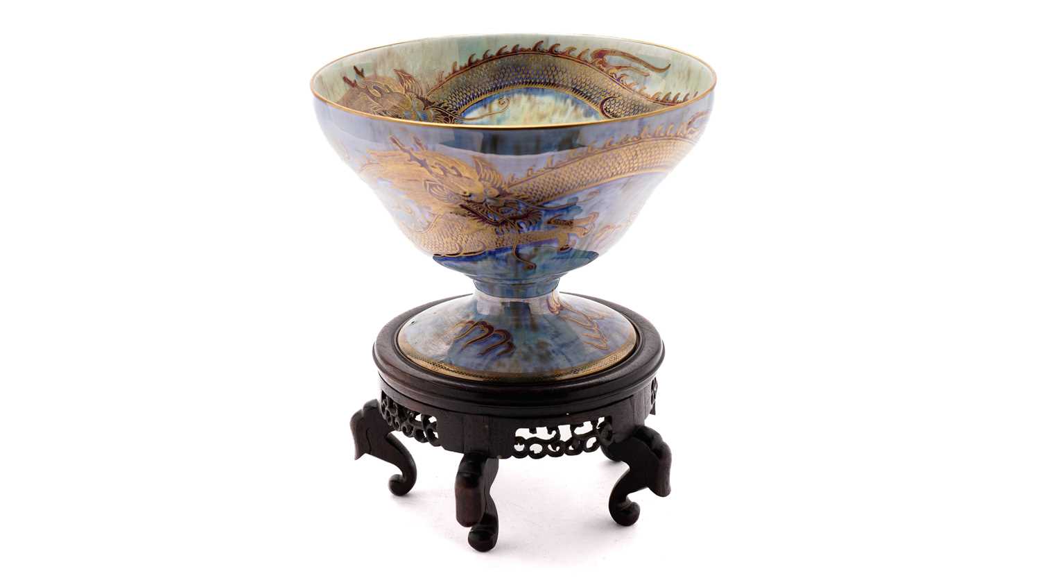 Lot 807 - Wedgwood Dragon Lustre footed bowl